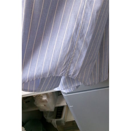 OLD FOLK HOUSE / Cotton Poplin Striped Classic Shirt *Blue