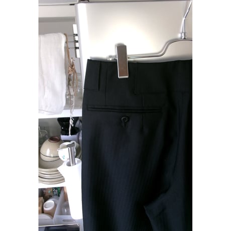 ABELIA EDWARD GOUCHA / BASEBALL SLACKS(POLYESTER WOOL) *BLACK STRIPED