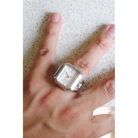 HIDAKA / Legacy Ring Watch *Silver/White