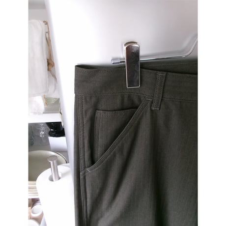 YOKO SAKAMOTO / WORK 5POCKET STRAIGHT PANTS (COTTON/RAYON) *OLIVE