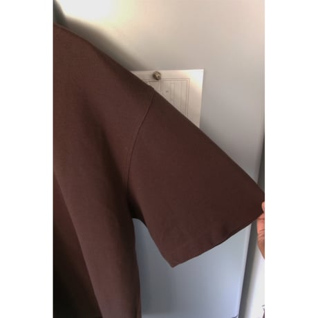 EVCON/ KANOKO POLO S/S TEE *D.BROWN