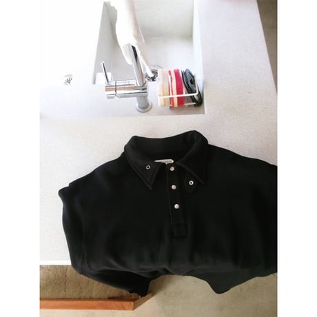 OLD FOLK HOUSE / Half-Snap Sweatshirt *Black