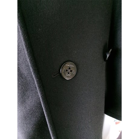 Blanc YM / Wool Raglan Pea Coat *BLACK