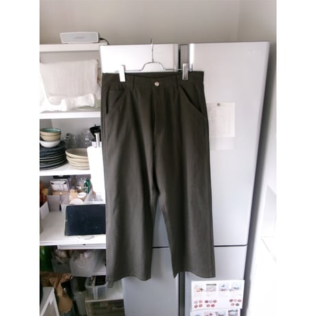 YOKO SAKAMOTO / WORK 5POCKET STRAIGHT PANTS (COTTON/RAYON) *OLIVE