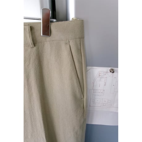 FUJI / COTTON SILK PATCH POCKET PANTS *OLIVE