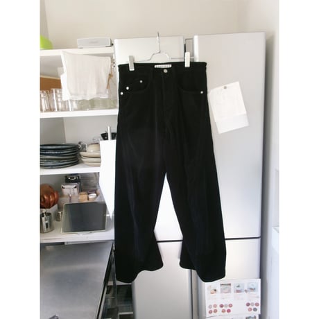 NVRFRGT / 3D TWISTED WIDE LEG 5P PANTS *BLACK