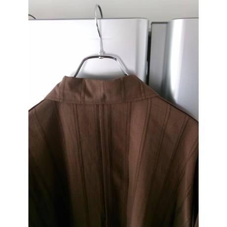 YUTASETOGAWA / COMFORT SHIRT - LENO *BROWN
