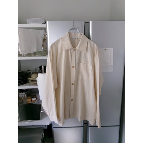 YUTASETOGAWA / COMFORT SHIRT - LENO *BEIGE