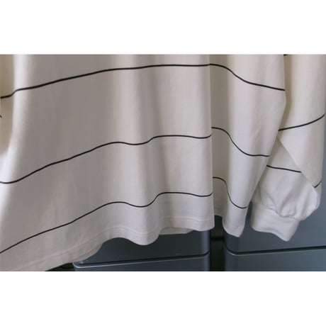 EVCON / BORDER WIDE L/S TEE *WHITE