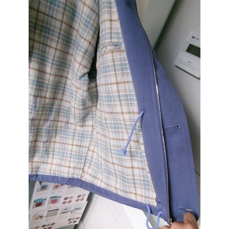 FUJI / STANDCOLLAR COTTON JACKET *BLUE