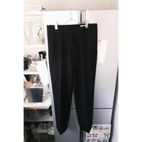 FUJI / COTTON SILK PATCH POCKET PANTS *BLACK