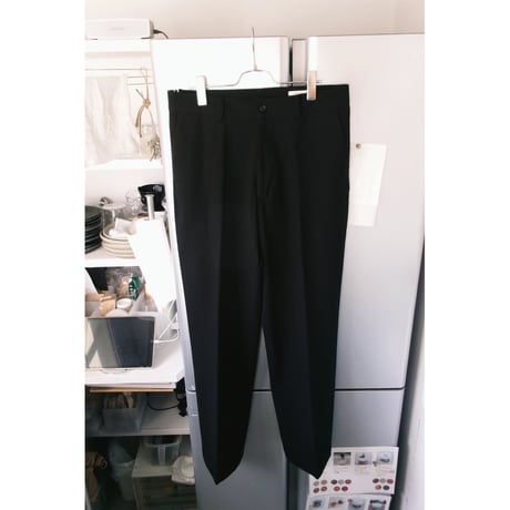 FUJI / COTTON SILK PATCH POCKET PANTS *BLACK