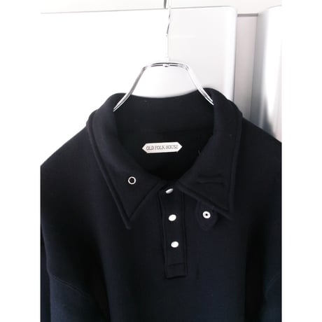 OLD FOLK HOUSE / Half-Snap Sweatshirt *Black