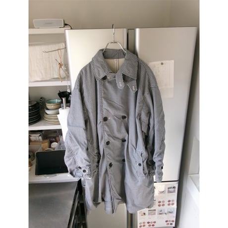 ISSUETHINGS / TYPE124 (GINGHAM WOOL) *WHITE & NAVY BLUE