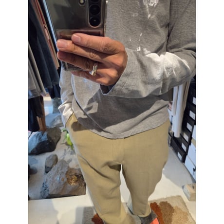NVRFRGT / FOIL PAINT SPLATTER LONG SLEEVE T-SHIRT *H.GRAY
