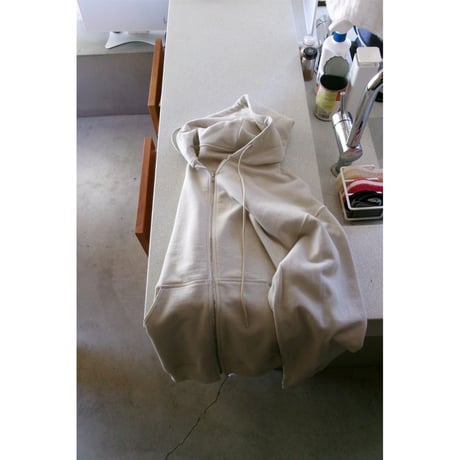 FUJI / COTTON ZIP UP HOODIE *IVORY