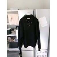 OLD FOLK HOUSE / Half-Snap Sweatshirt *Black
