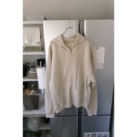 FUJI / COTTON ZIP UP HOODIE *IVORY