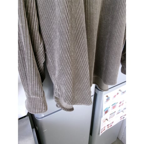 Blanc YM / Corduroy Skipper Shirts *Beige