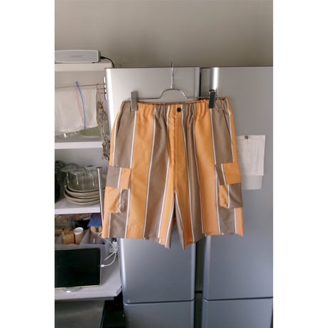 TOZAOU for AVET / mimi Float Shorts *C(ライトブラウン×オレンジ ストライプ)