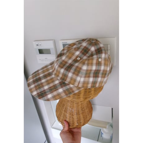 Share the Fantasy / 6 PANEL LONG BRIM CAP BLUSH *BEIGE(CHECK)