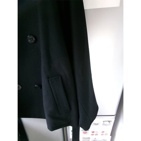 Blanc YM / Wool Raglan Pea Coat *BLACK