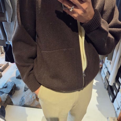 YOKO SAKAMOTO / DRIVERS KNIT(WOOL×CASHMERE×SILK) *BROWN