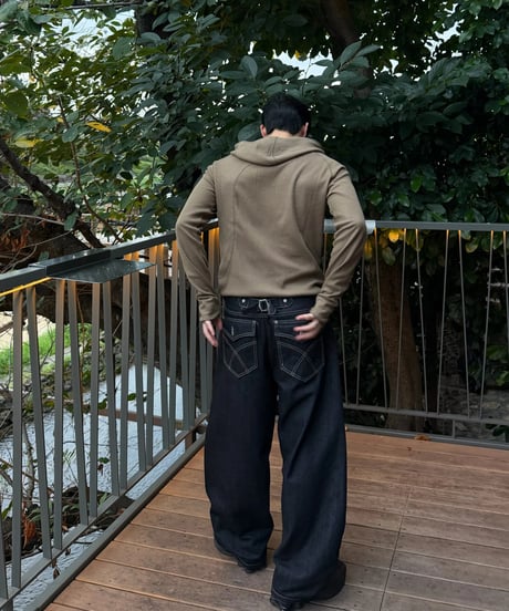 coti waffle zip hoodie