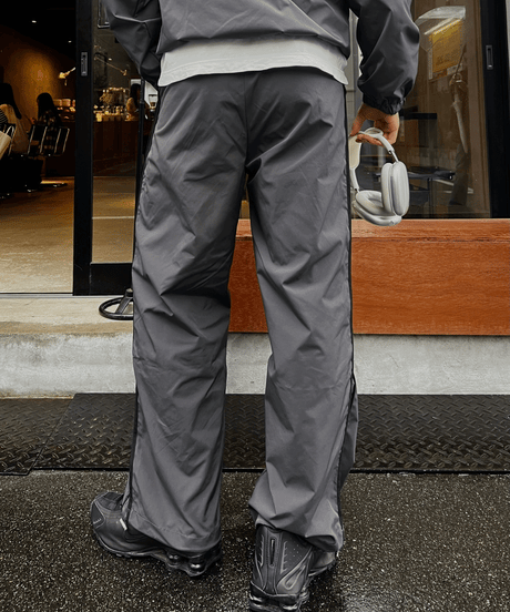 wide straight nylon pants