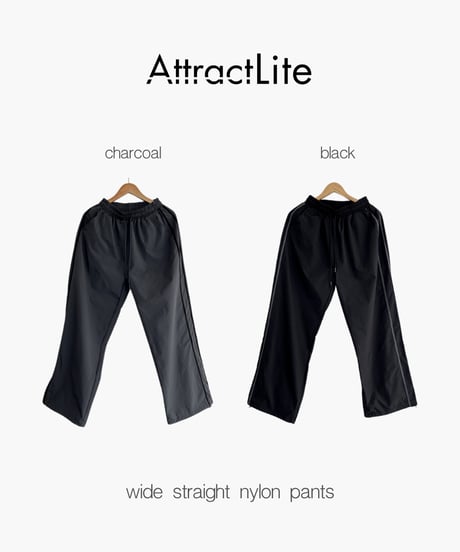 wide straight nylon pants