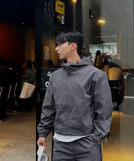 Teck hooded jacket x wide pants setup