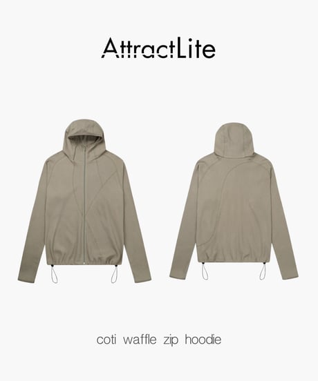 coti waffle zip hoodie