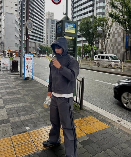 wide straight nylon pants