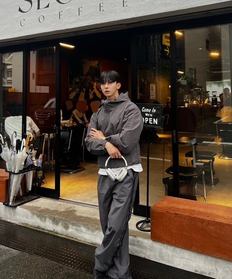Teck hooded jacket x wide pants setup