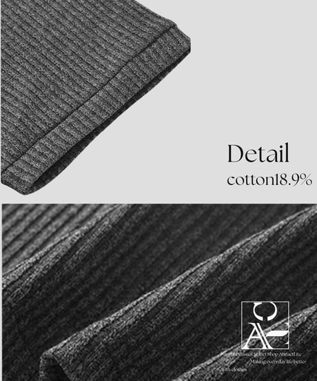 Henley muscle rib knit