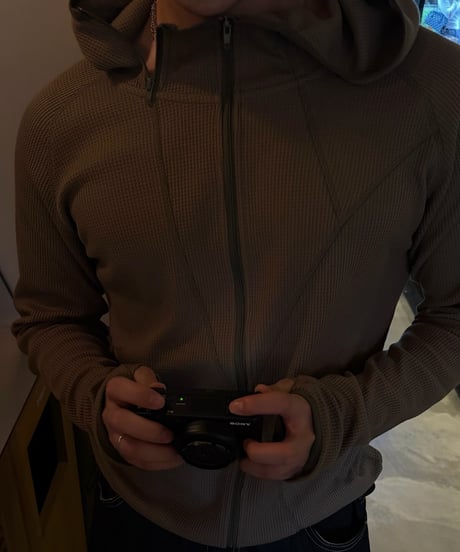 coti waffle zip hoodie