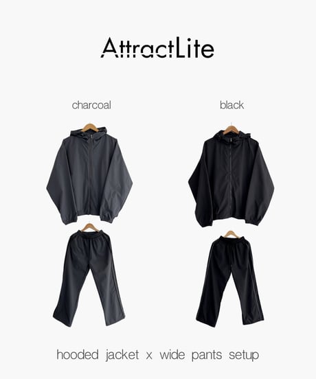 Teck hooded jacket x wide pants setup