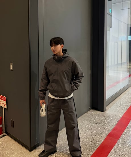 Teck hooded jacket x wide pants setup