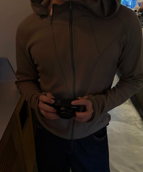 coti waffle zip hoodie