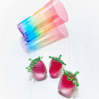 S様ご予約品★虹色のグラスとガラスのいちご