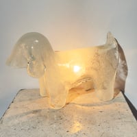 Glass Dog Lamp
