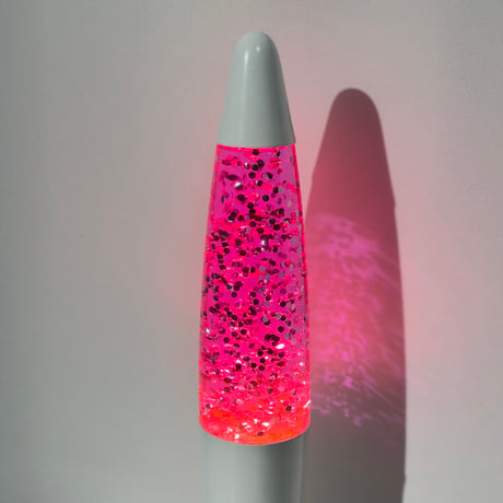 Pink Glitter Lamp