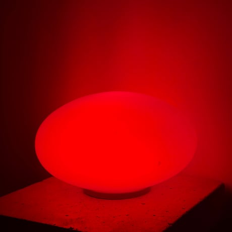 Red Oval Glass Lamp