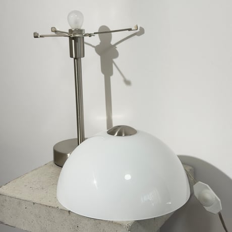 White Dome Glass Lamp