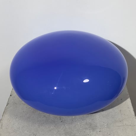 Blue Oval Glass Lamp