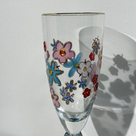 Handpaint Flower Glass