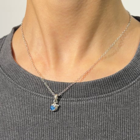 Blue Stone Dolphin Necklace