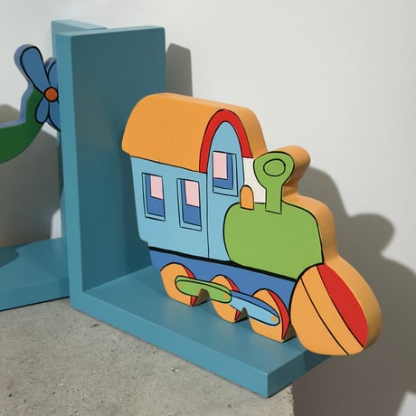 Train & Helicopter Bookends