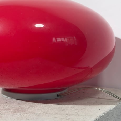Red Oval Glass Lamp
