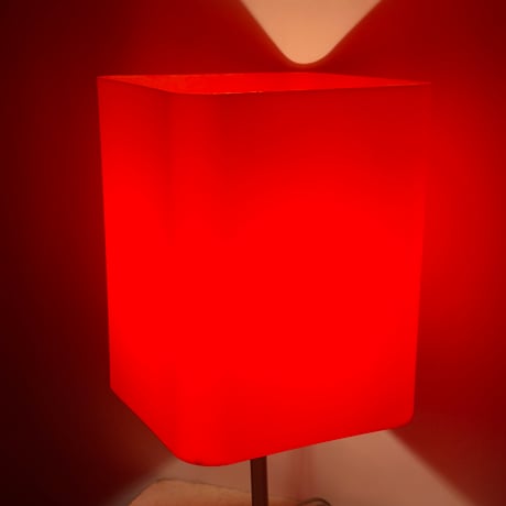 Red Cube Stand Lamp